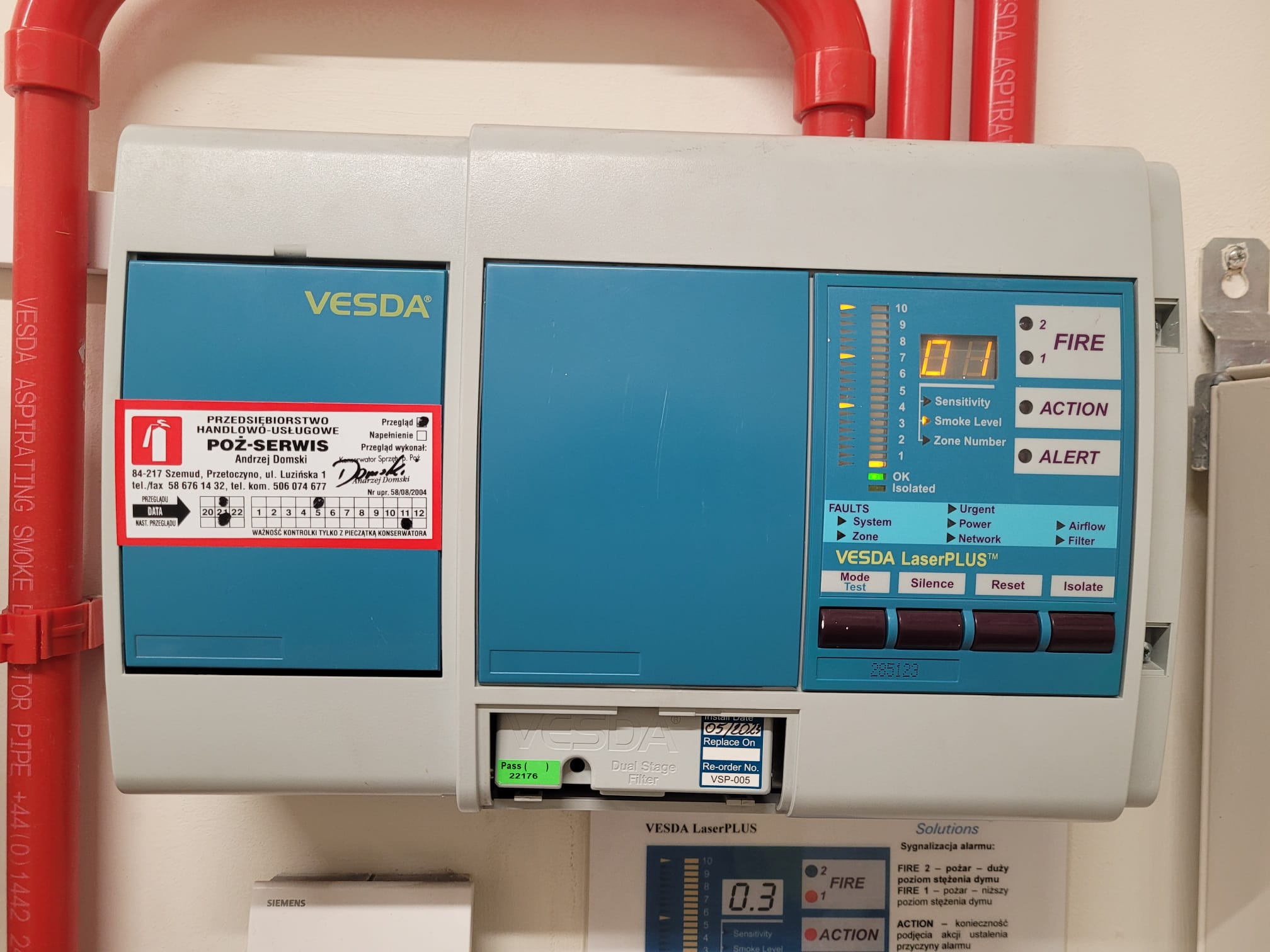 Serwis instalacji p.poz - Hala Poczty Polskiej w Gdańsku